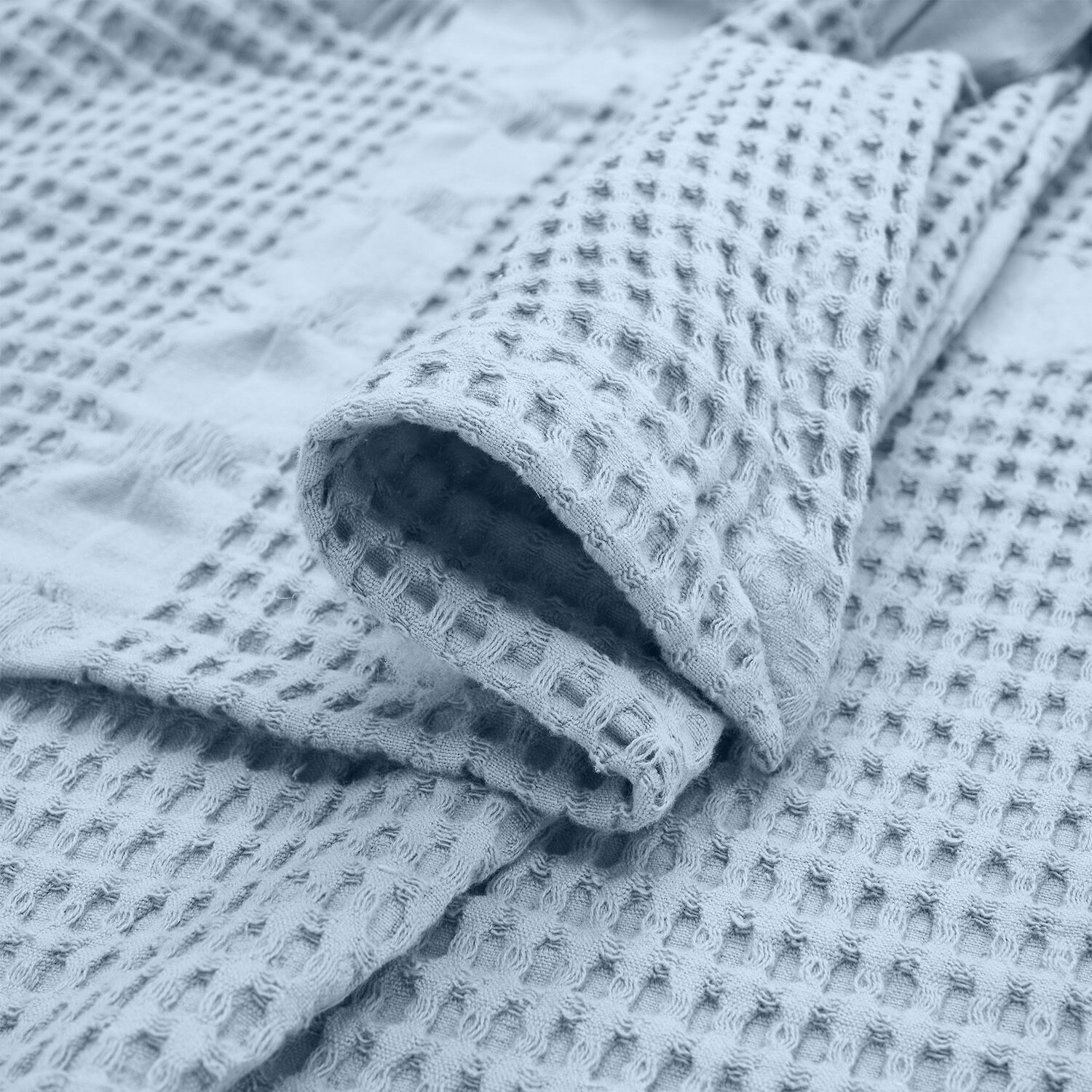 SUPERIOR® Waffle Weaveall Season  Breathable 100% Cotton Midweight Blanket