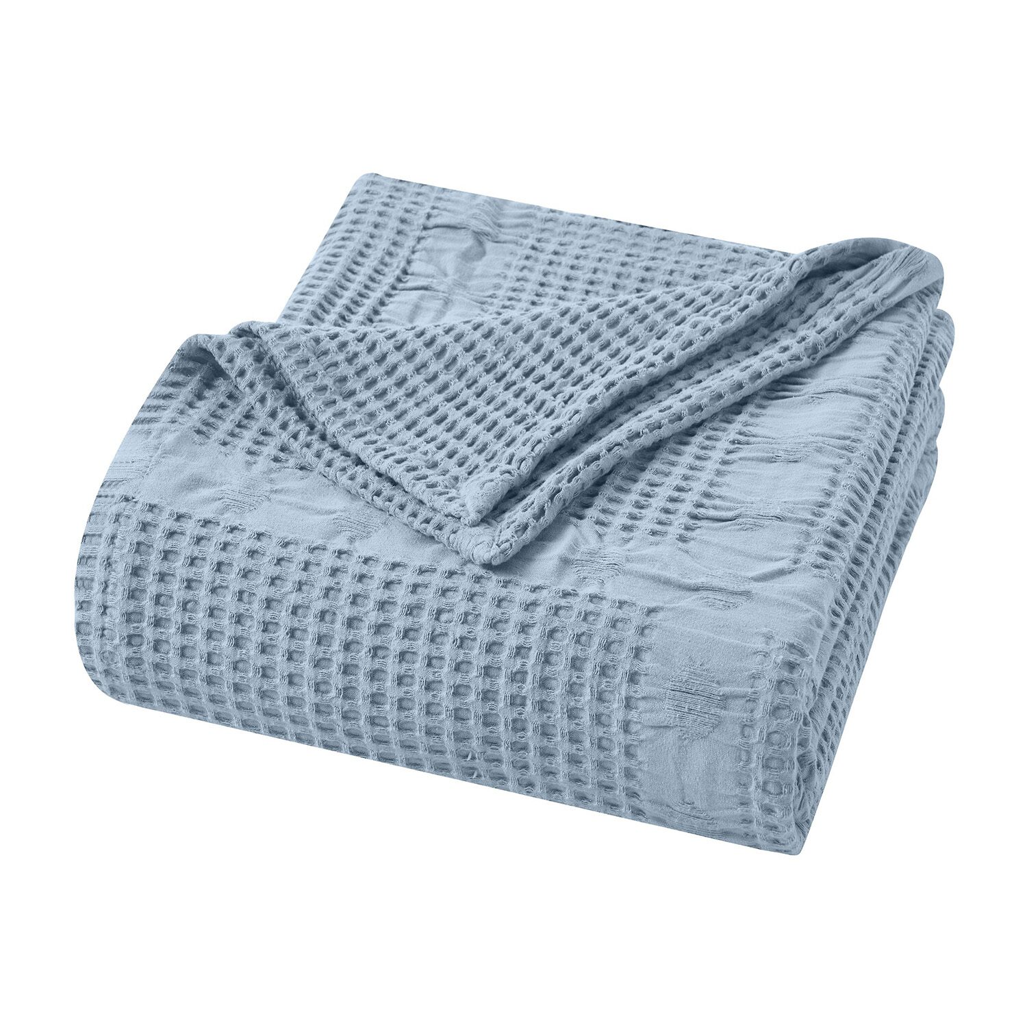 SUPERIOR® Waffle Weaveall Season  Breathable 100% Cotton Midweight Blanket
