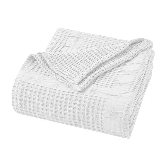 SUPERIOR® Waffle Weave All Season  Breathable 100% Cotton Midweight Blanket