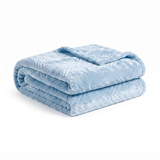 SUPERIOR® Alaska Quilted Diamond Embossed Breathable Polyester Fleece Lightweight Blanket