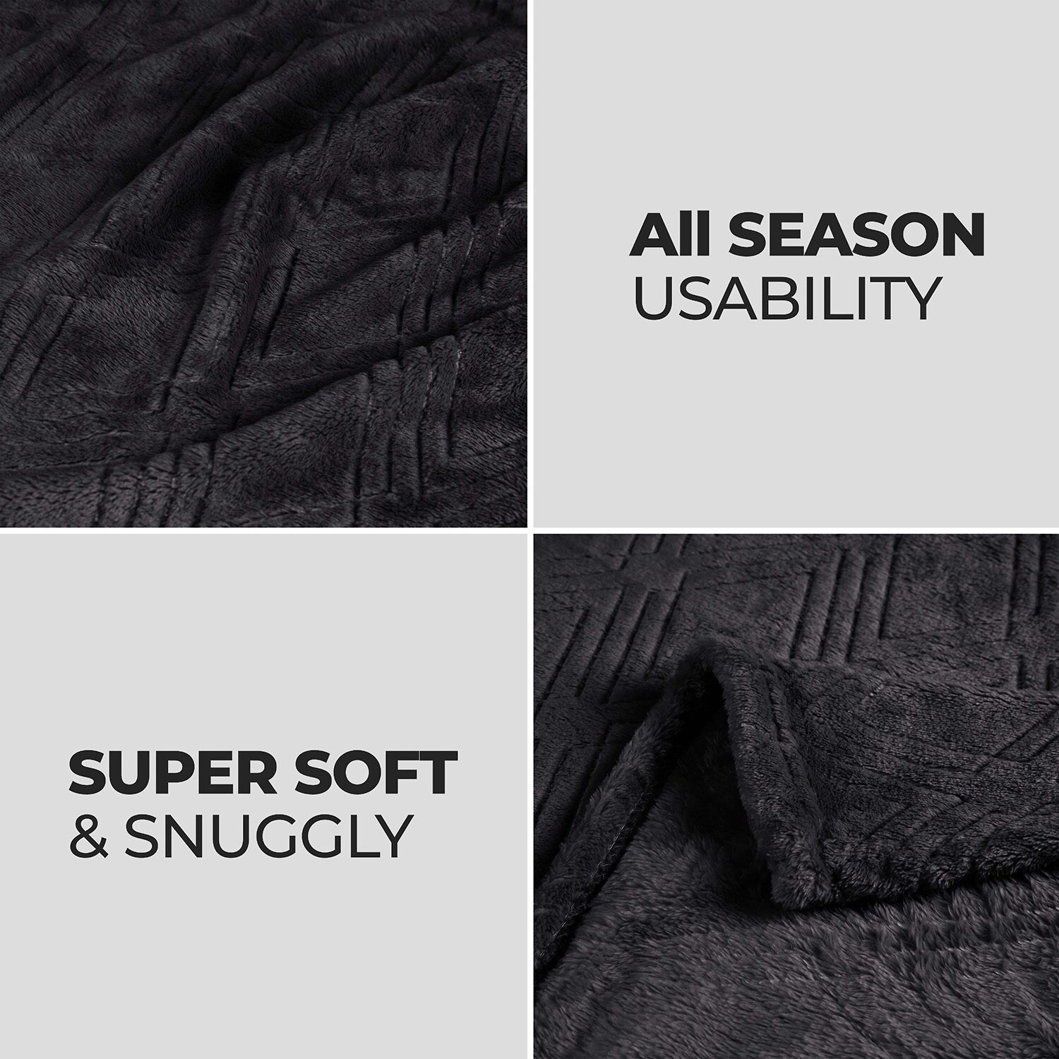 SUPERIOR® Alaska Quilted Diamond Embossed Breathable Polyester Fleece Lightweight Blanket