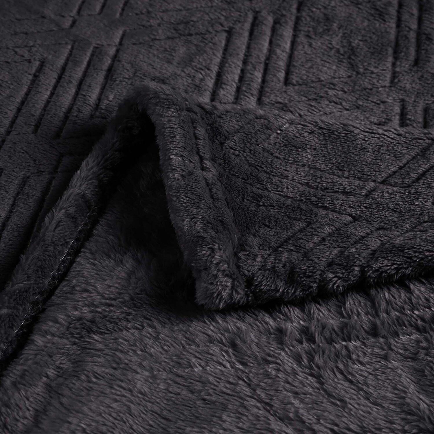 SUPERIOR® Alaska Quilted Diamond Embossed Breathable Polyester Fleece Lightweight Blanket