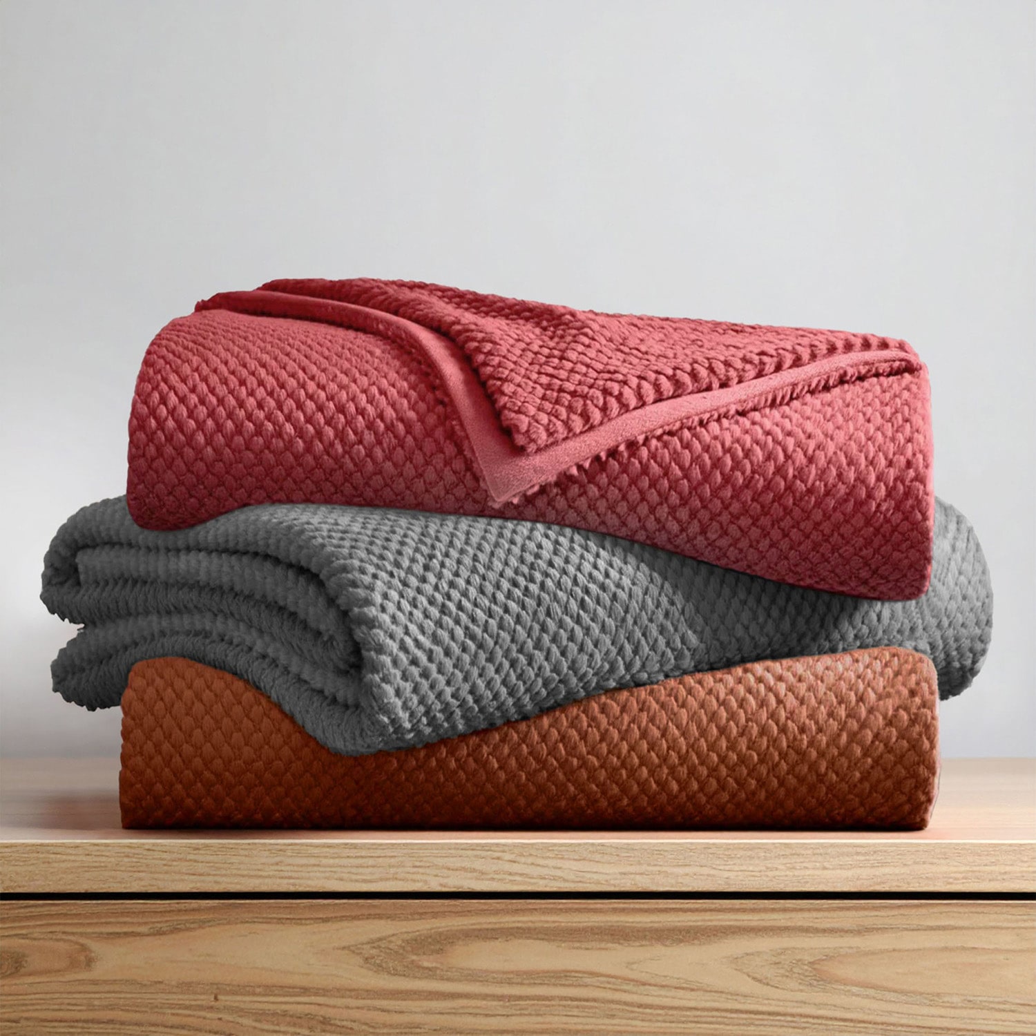 SUPERIOR® Victoria Luxury Fleece Double-Layered Mink-Textured Heavyweight Blanket