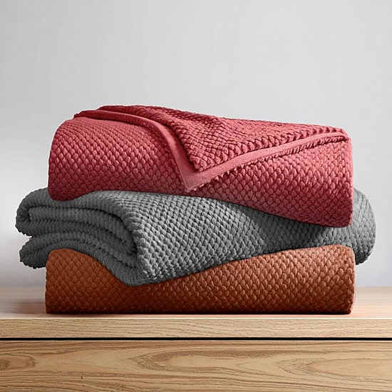SUPERIOR® Victoria Luxury Fleece Double-Layered Mink-Textured Heavyweight Blanket