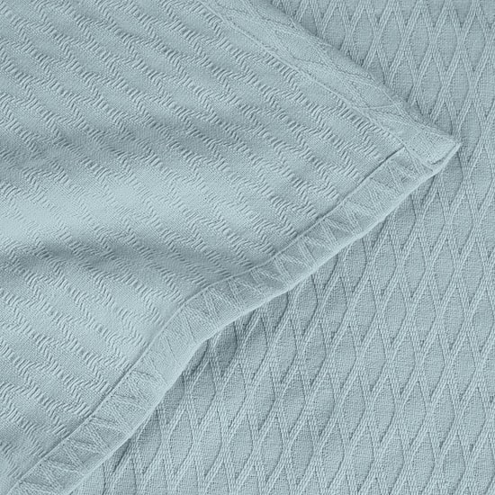 SUPERIOR® Diamond Weave Breathable Ultra-Soft 100% Cotton Midweight Diamond Blanket