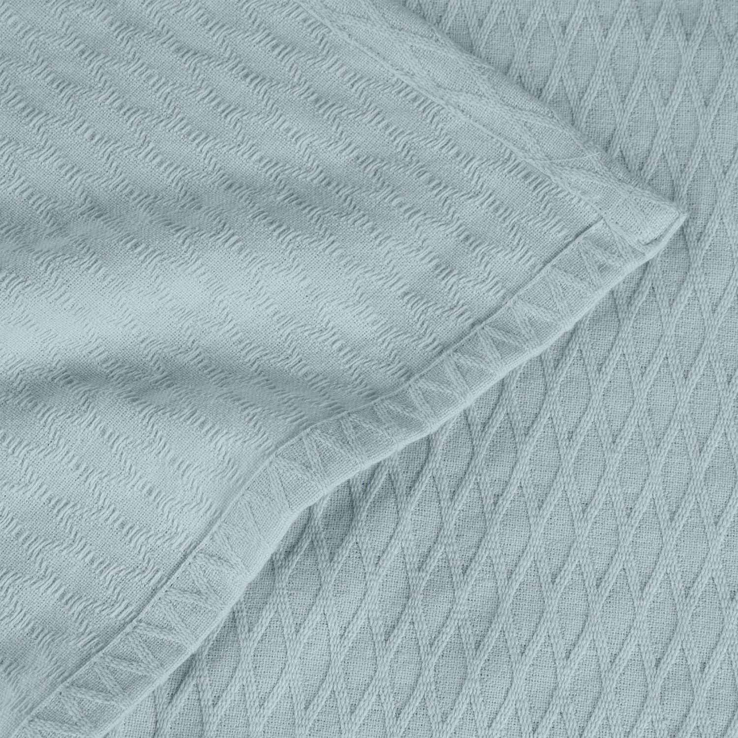SUPERIOR® Diamond Weave Breathable Ultra-Soft 100% Cotton Midweight Blanket