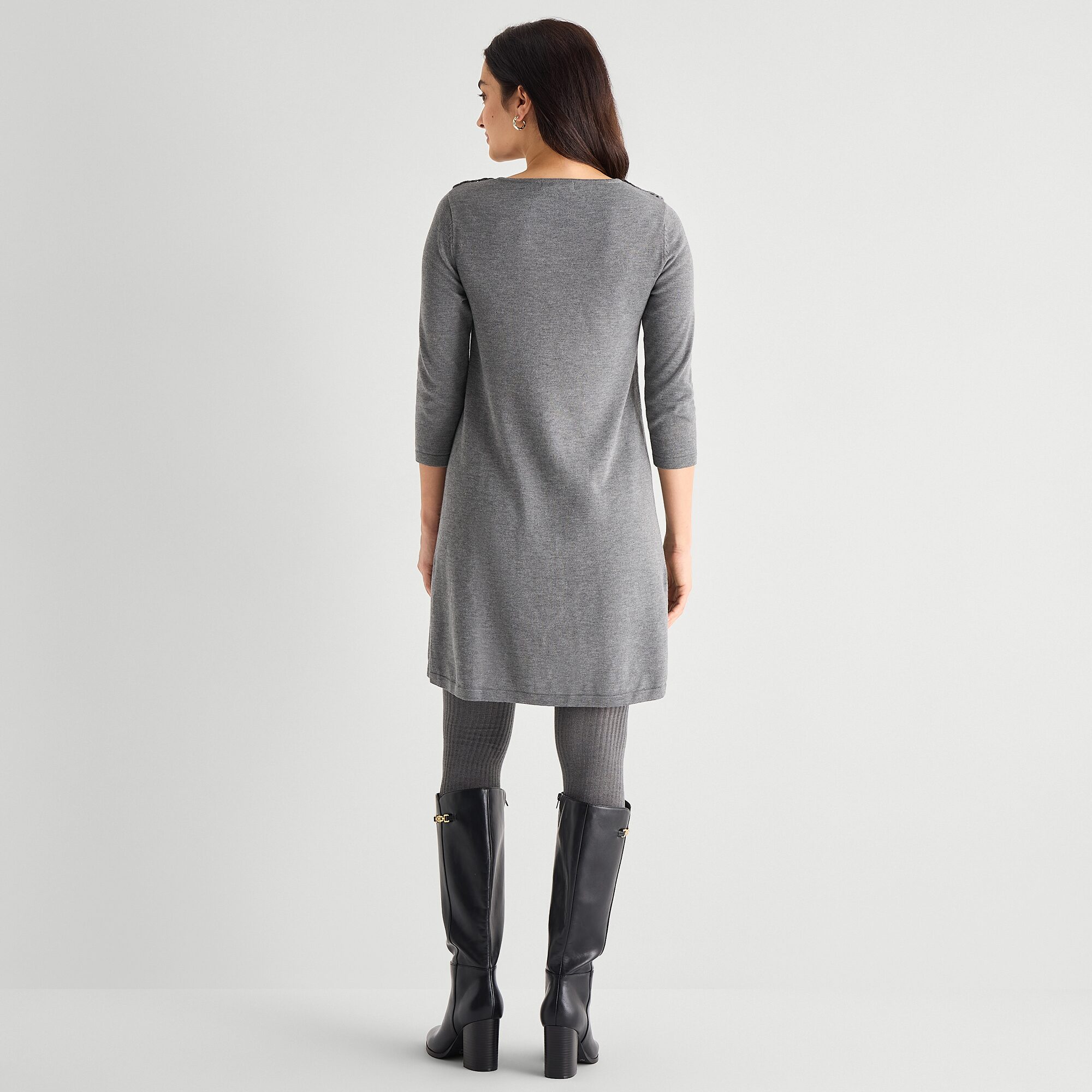 Robbie Bee Womens 3/4 Sleeve Sweater Dress