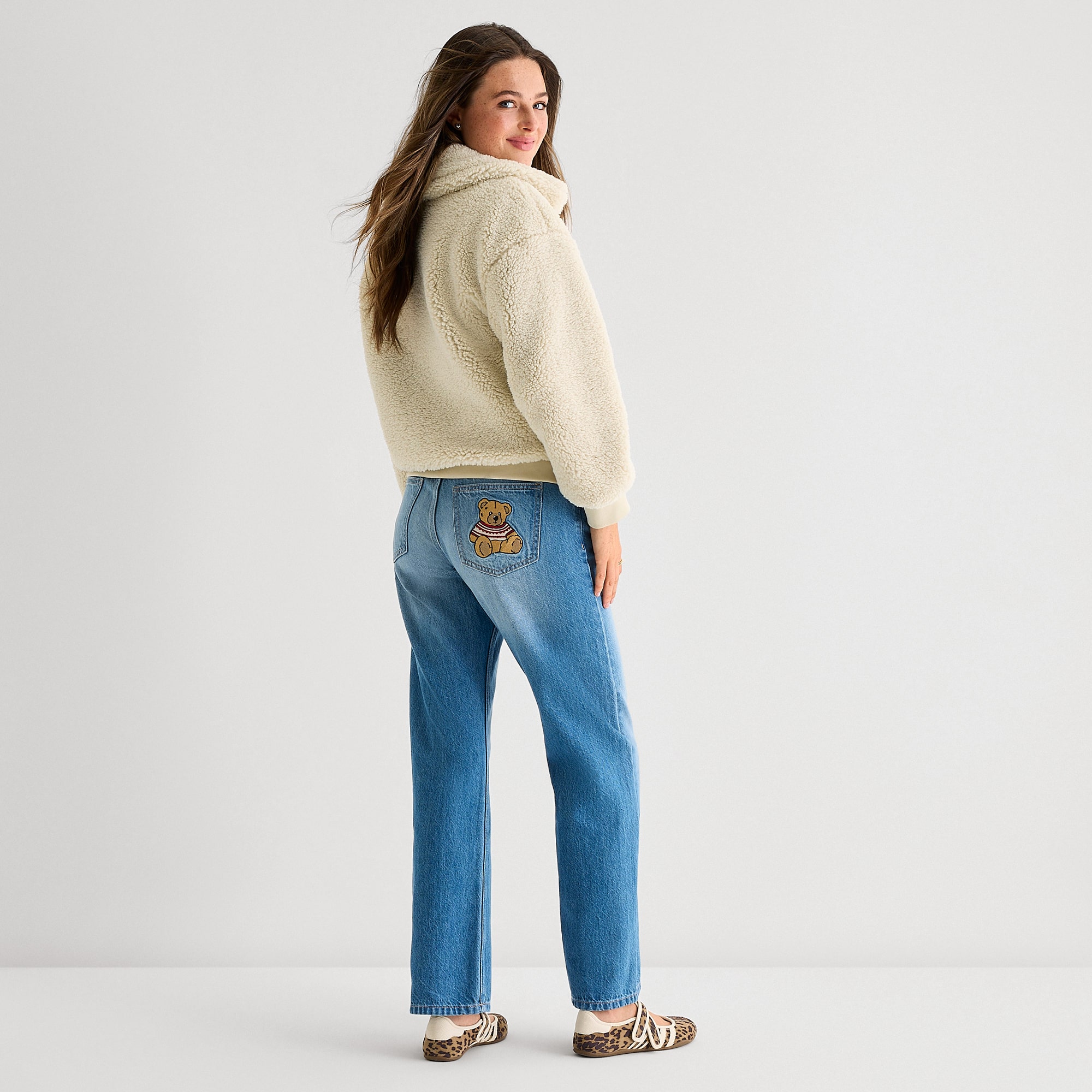 Arizona Womens Juniors Low Rise Straight Leg Jean