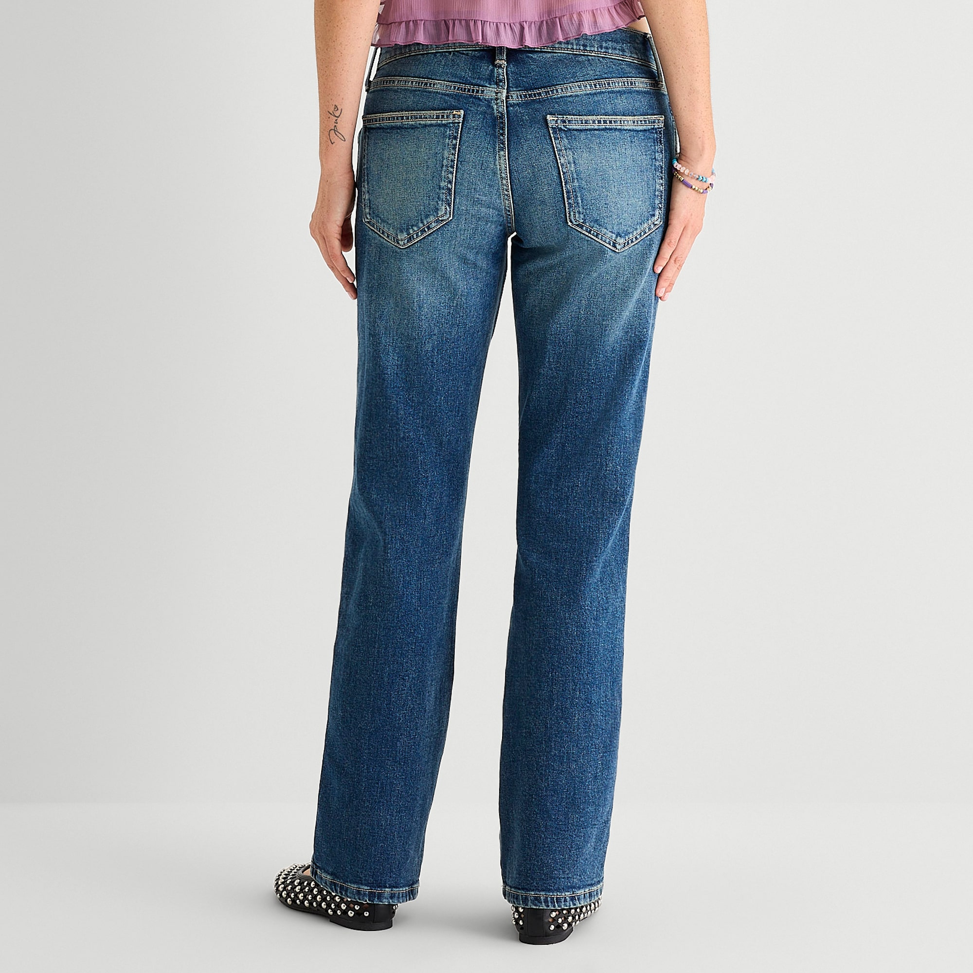 Arizona Womens Low Rise Straight Leg Jean