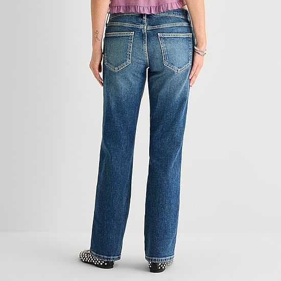 Arizona Womens Low Rise Straight Leg Jean