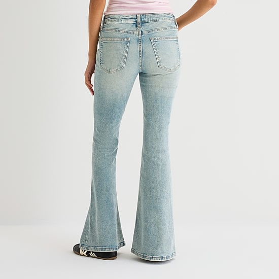 Arizona Womens Low Rise Flare Leg Jean