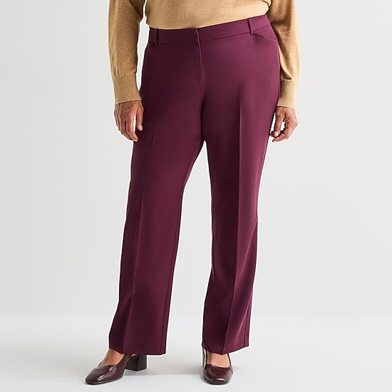 Liz Claiborne Audra Womens Straight Mid Rise Trouser