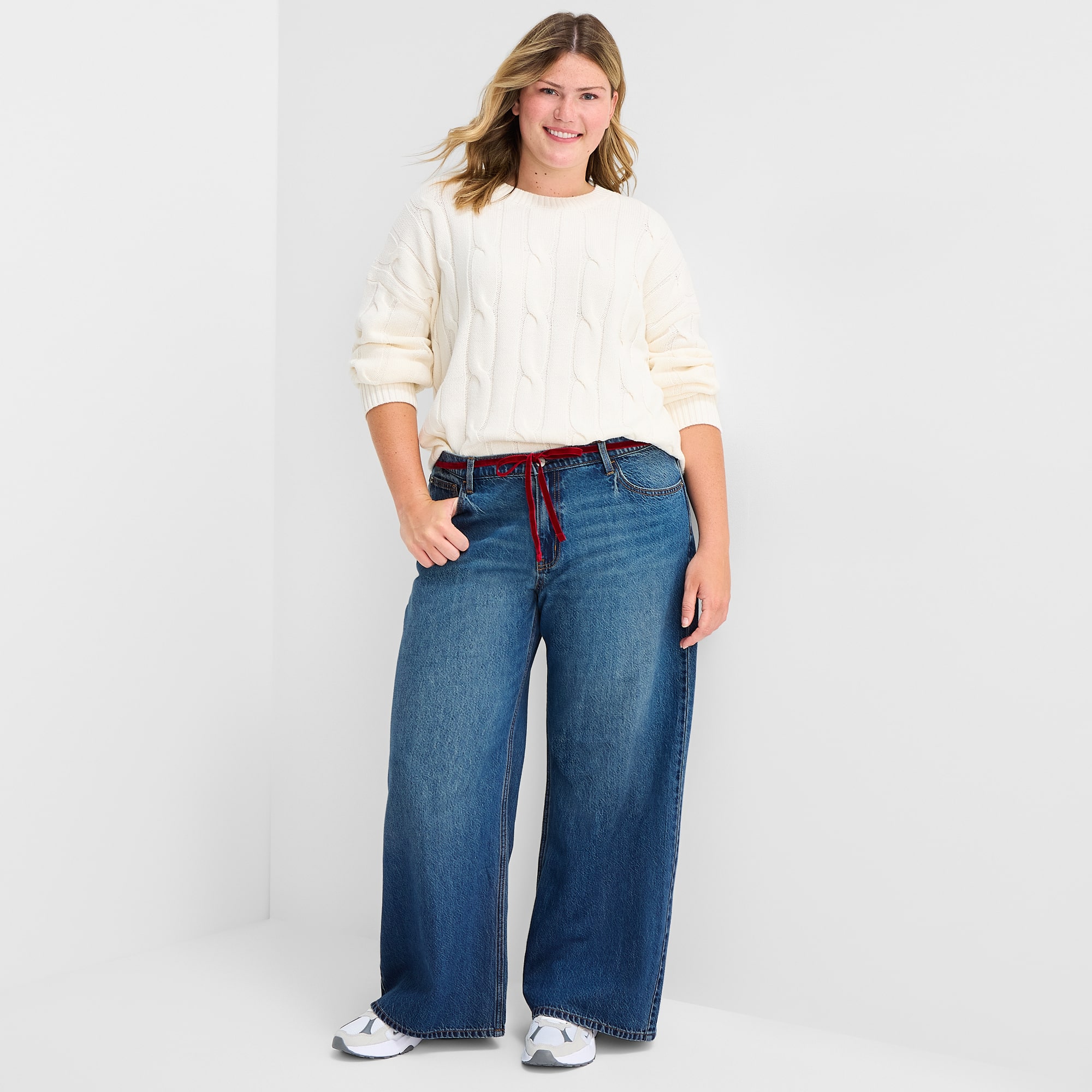 Arizona Womens Juniors Plus Low Rise Baggy Fit Jean