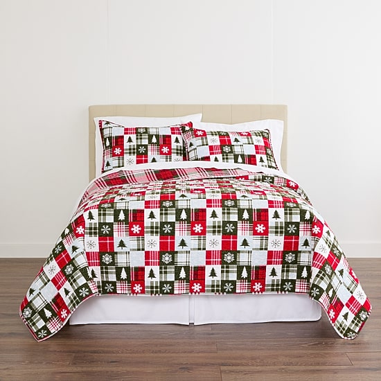 Martha Stewart Festive Patchwork 3-pc. Quilt Set