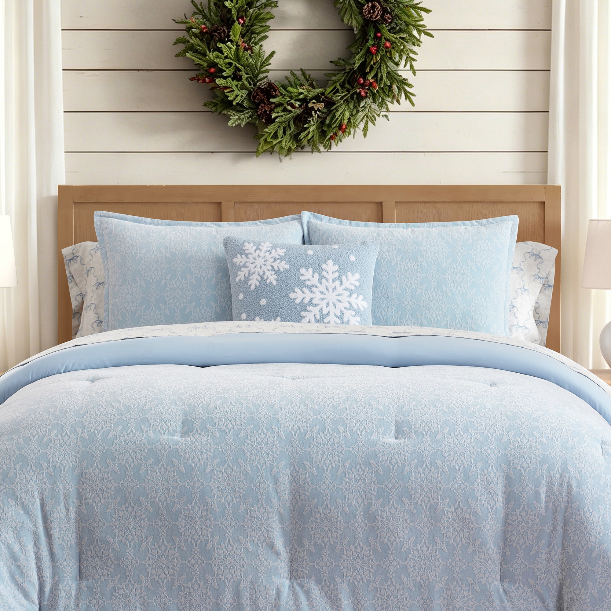 Martha Stewart Snowflake Tile 3-pc. Comforter Set