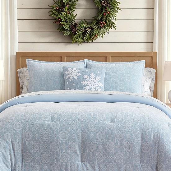 Martha Stewart Snowflake Tile 3-pc. Comforter Set