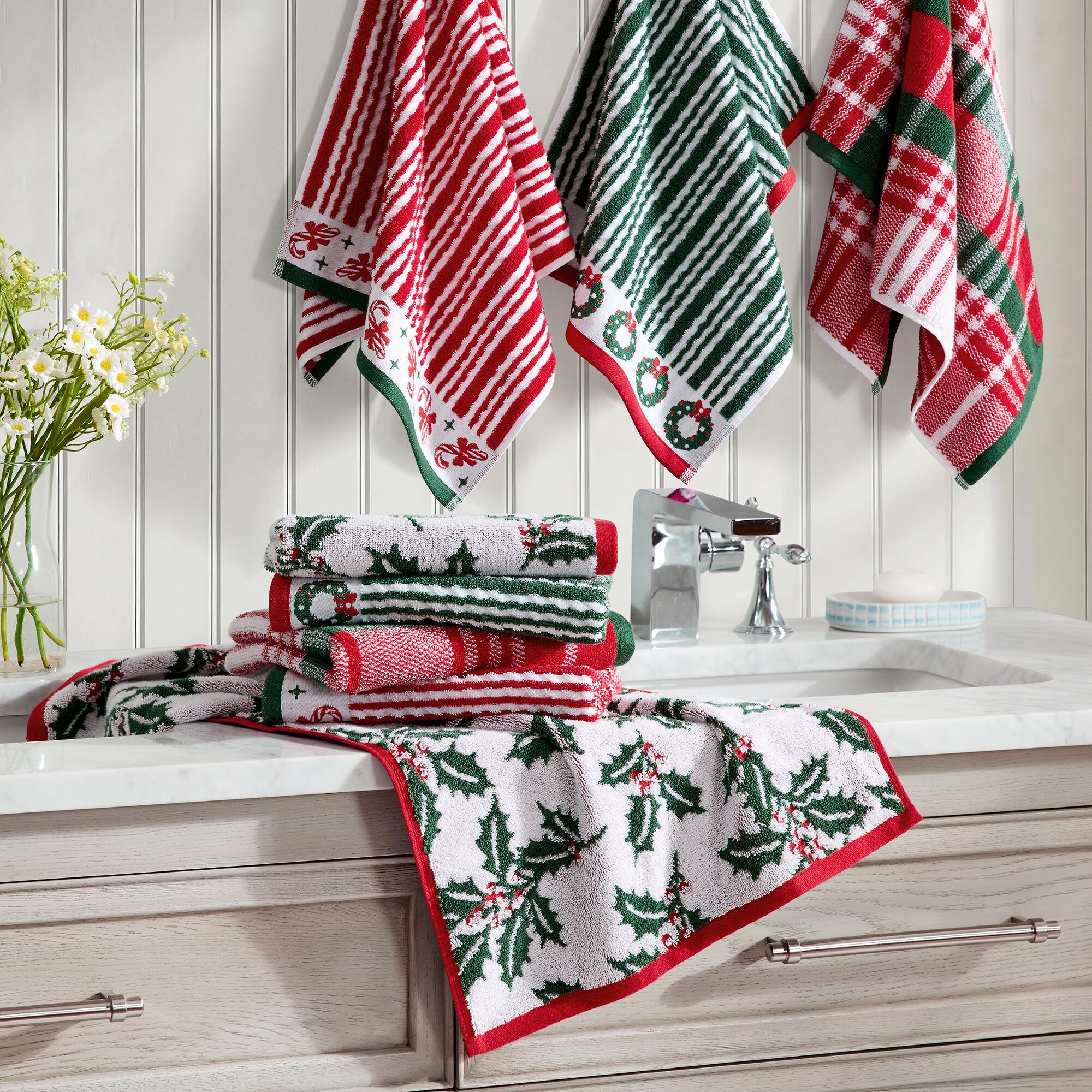 Martha Stewart Stripe 2-pc. Bath Towel Set