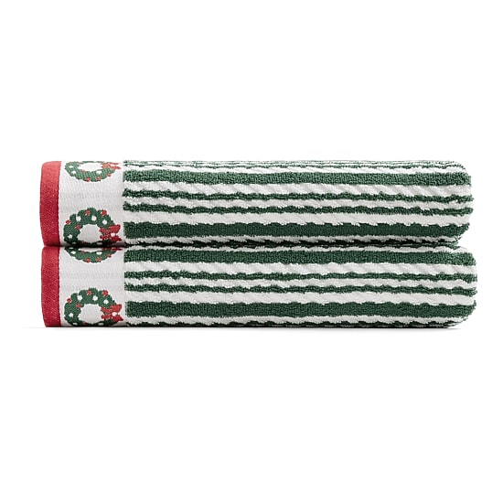 Martha Stewart Stripe 2-pc. Bath Towel Set