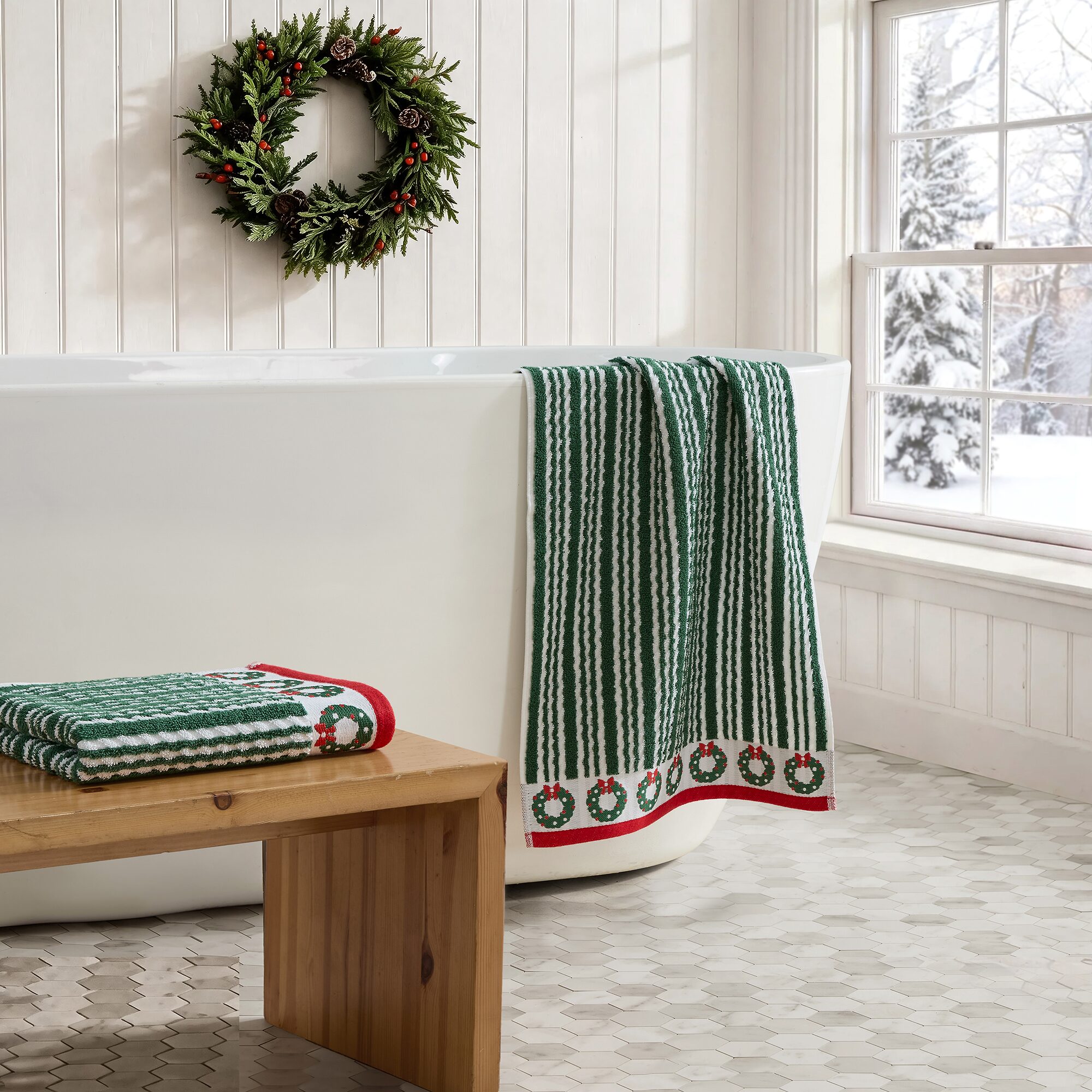 Martha Stewart Stripe 2-pc. Bath Towel Set