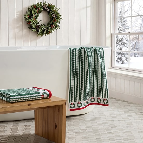 Martha Stewart Stripe 2-pc. Bath Towel Set