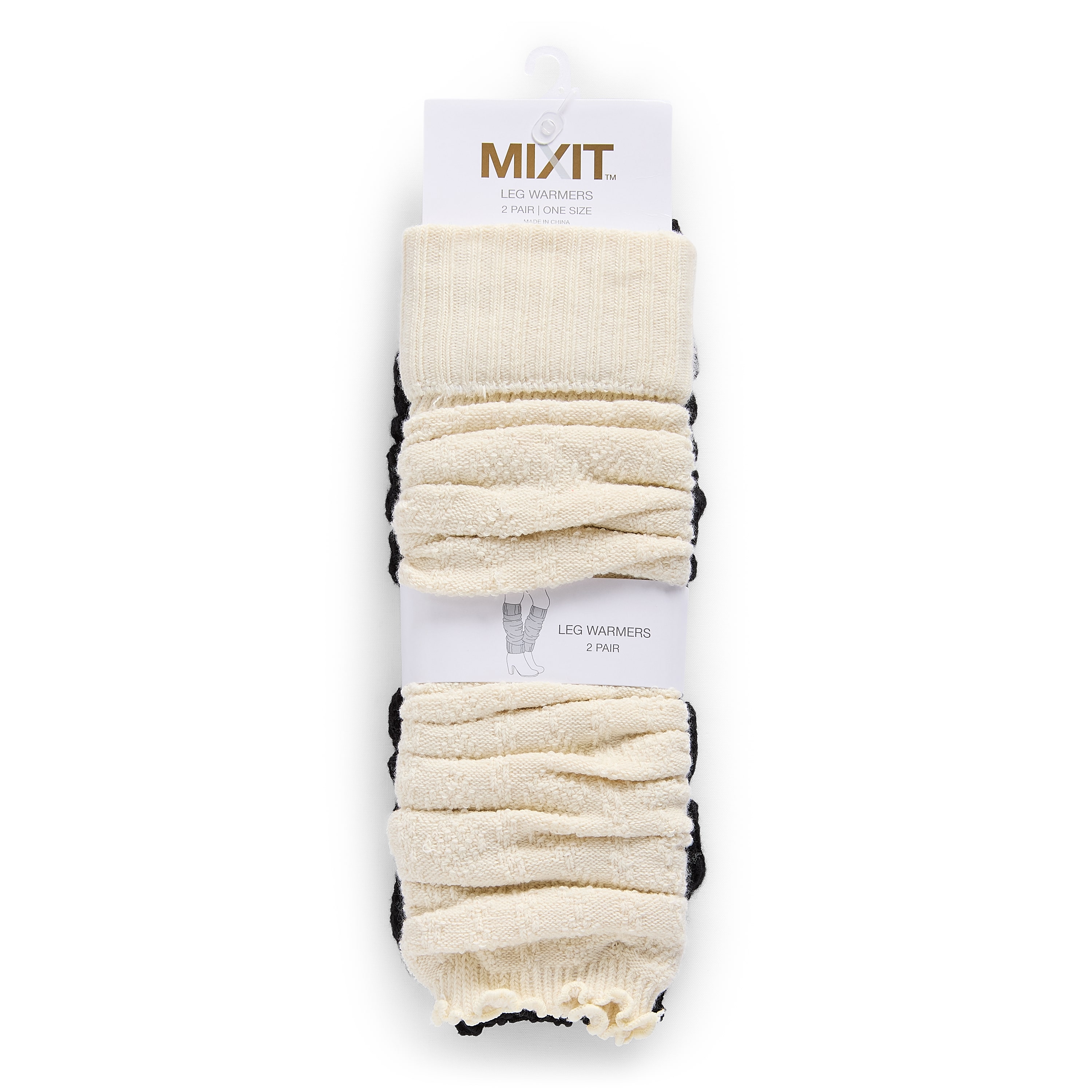 Mixit Womens 2 Pair Leg Warmers