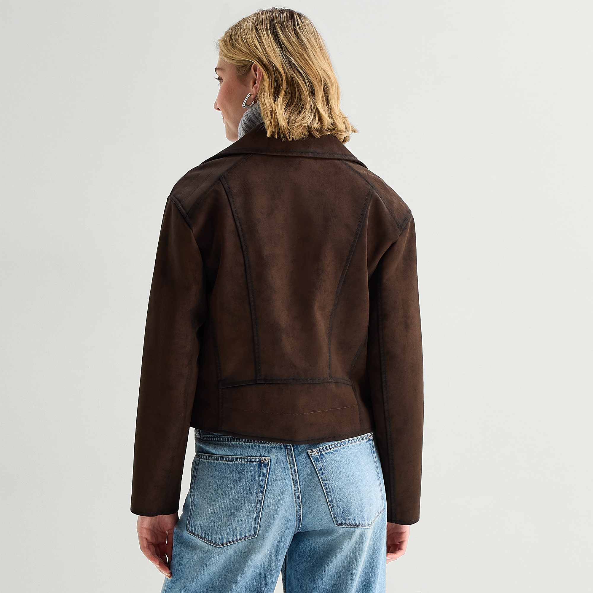 A.N.A Womens Faux Leather Lightweight Jacket