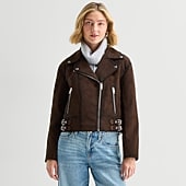 A.N.A Womens Faux Leather Lightweight Jacket