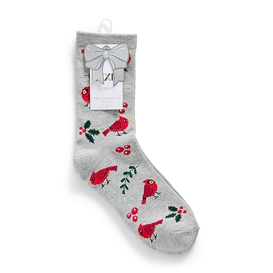 Mixit Holiday Socks Womens 1 Pair Crew Socks