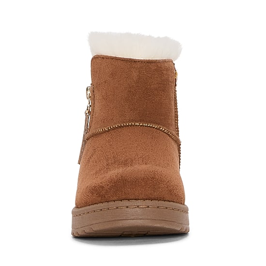 St. John's Bay Womens Stepps Faux Fur Lined Flat Heel Winter Boots