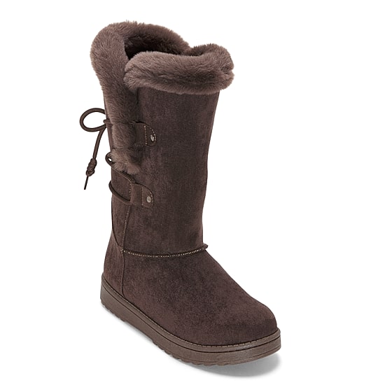 St. John's Bay Womens Strone Faux Fur Lined Flat Heel Winter Boots