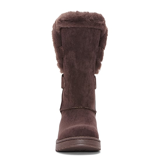 St. John's Bay Womens Strone Faux Fur Lined Flat Heel Winter Boots