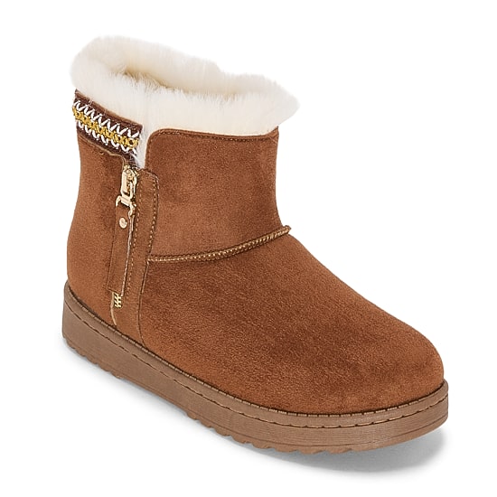 St. John's Bay Womens Stepps Faux Fur Lined Flat Heel Winter Boots