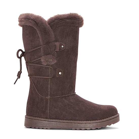 St. John's Bay Womens Strone Faux Fur Lined Flat Heel Winter Boots