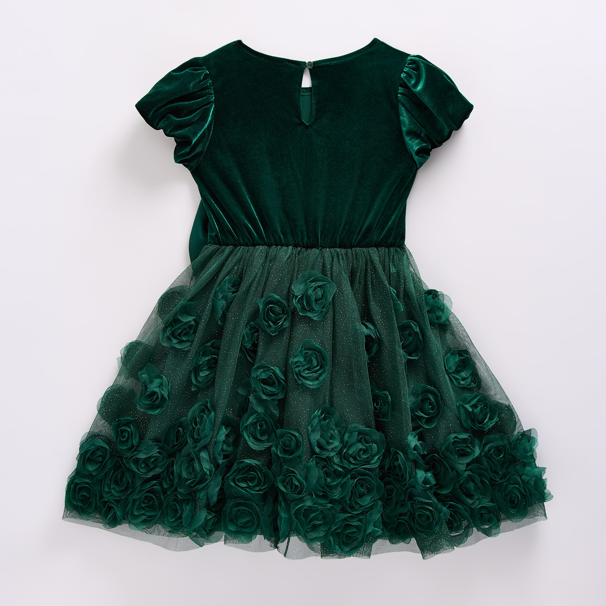 Rare Editions Big Kid Girls Puffed Short Sleeve Fit + Flare Dress
