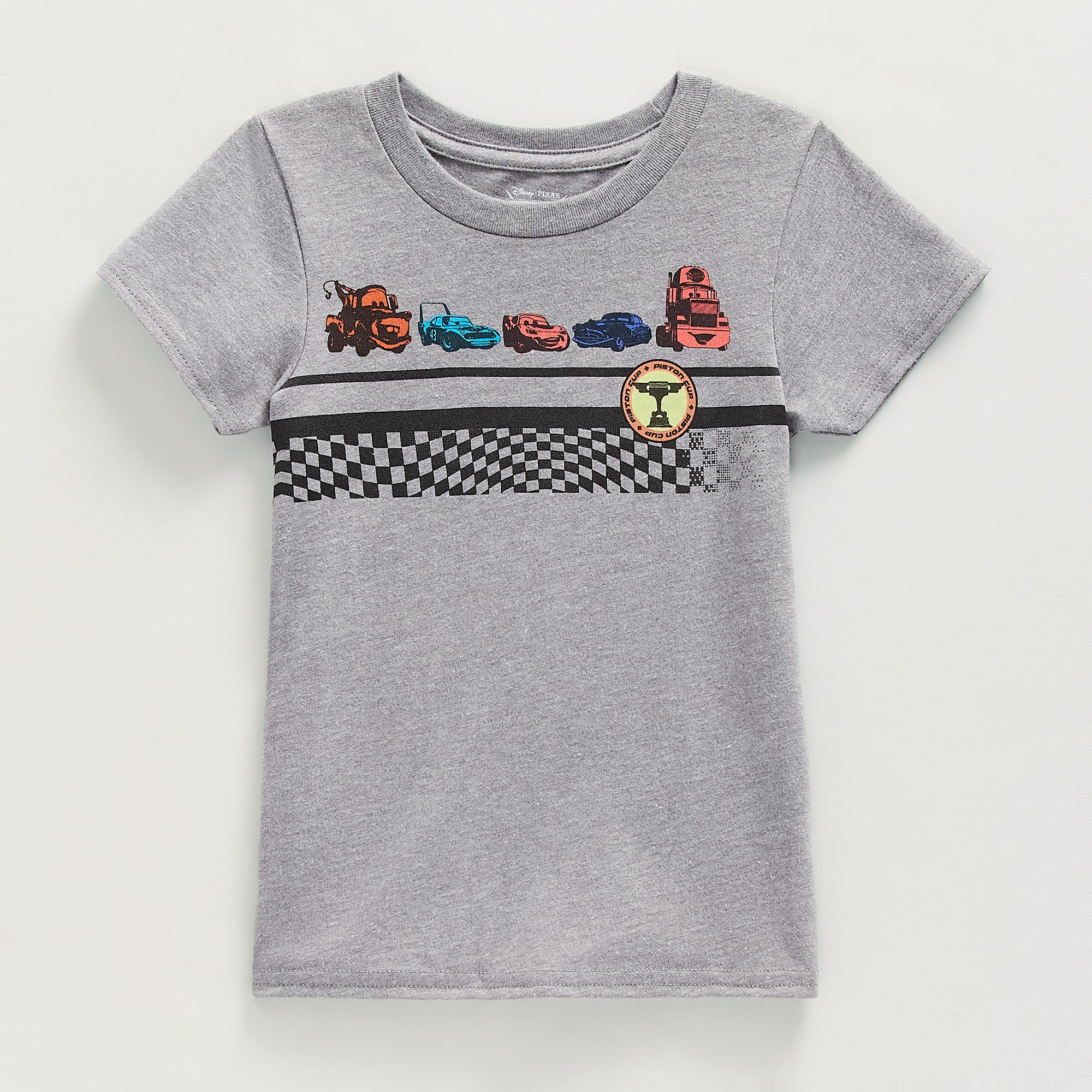 Disney Collection Boys Crew Neck Short Sleeve Regular Fit Cars Graphic T-Shirt