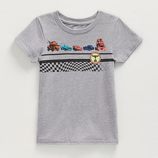 Disney Collection Boys Crew Neck Short Sleeve Regular Fit Cars Graphic T-Shirt