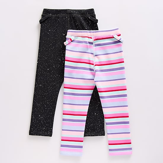 Okie Dokie Toddler Girls Easy-on + Easy-off Adaptive Fleece 2-pc. Full Length Leggings
