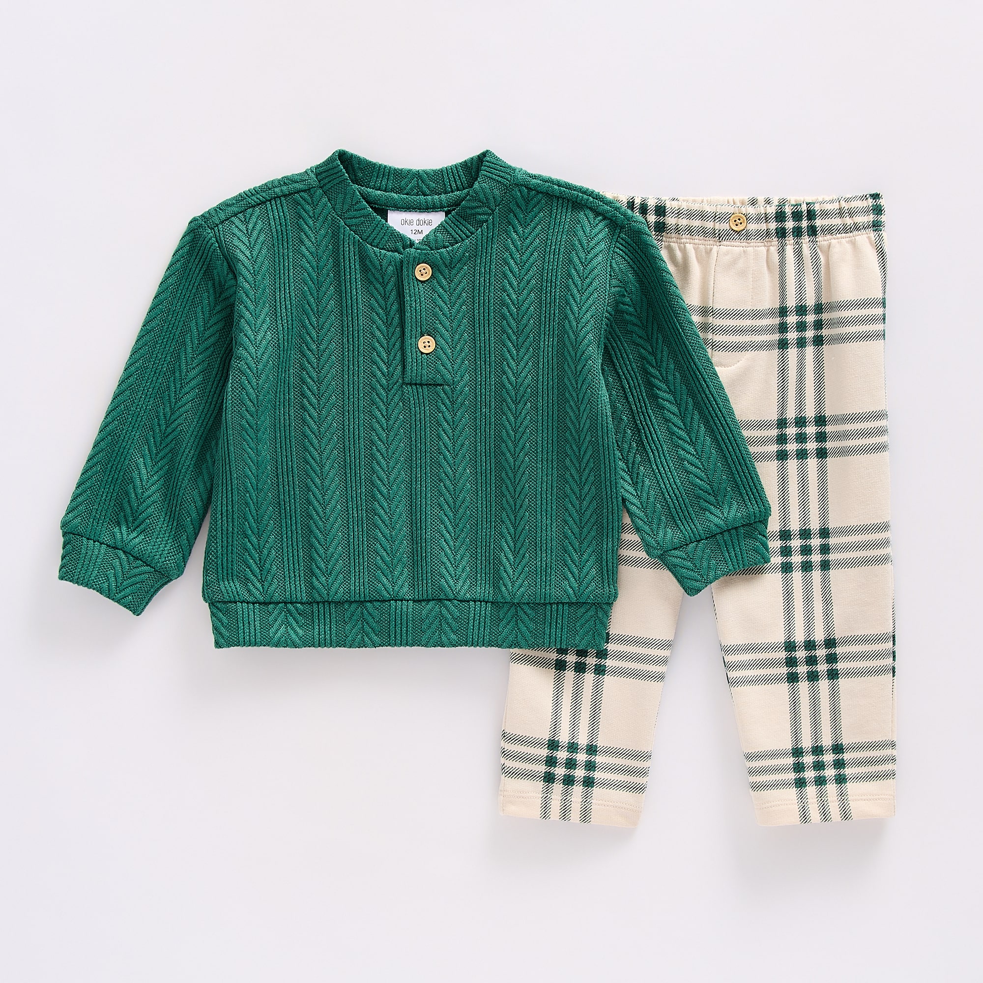 Okie Dokie Baby Boys Knit 2-pc. Pant Set