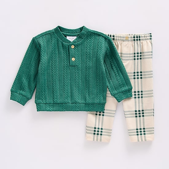 Okie Dokie Baby Boys Knit 2-pc. Pant Set