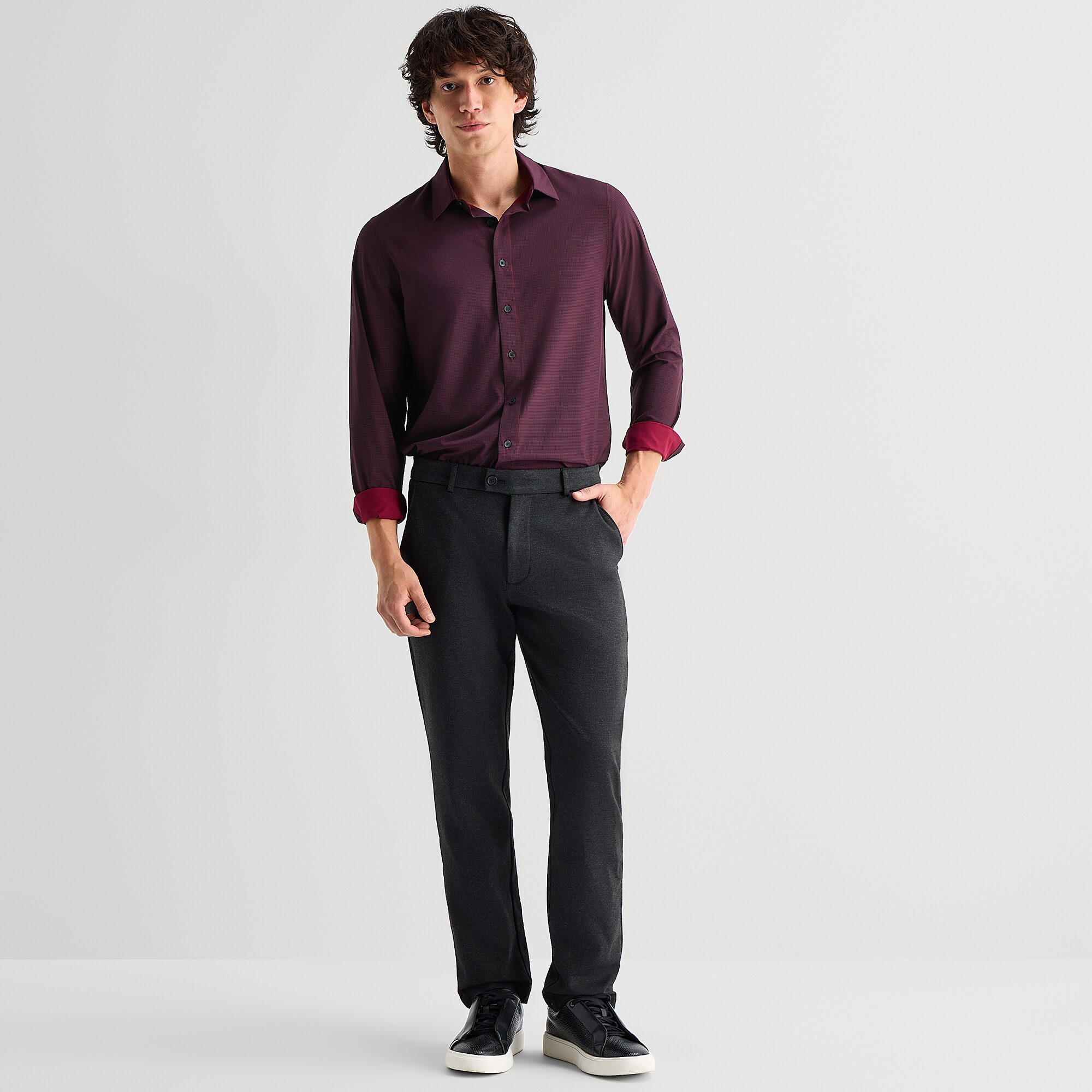 Stylus Mens Long Sleeve Classic Fit Button-Down Shirt