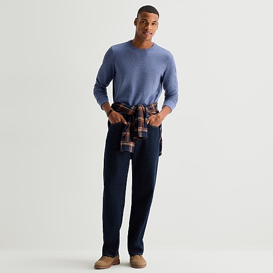 mutual weave Mens Crew Neck Long Sleeve T-Shirt
