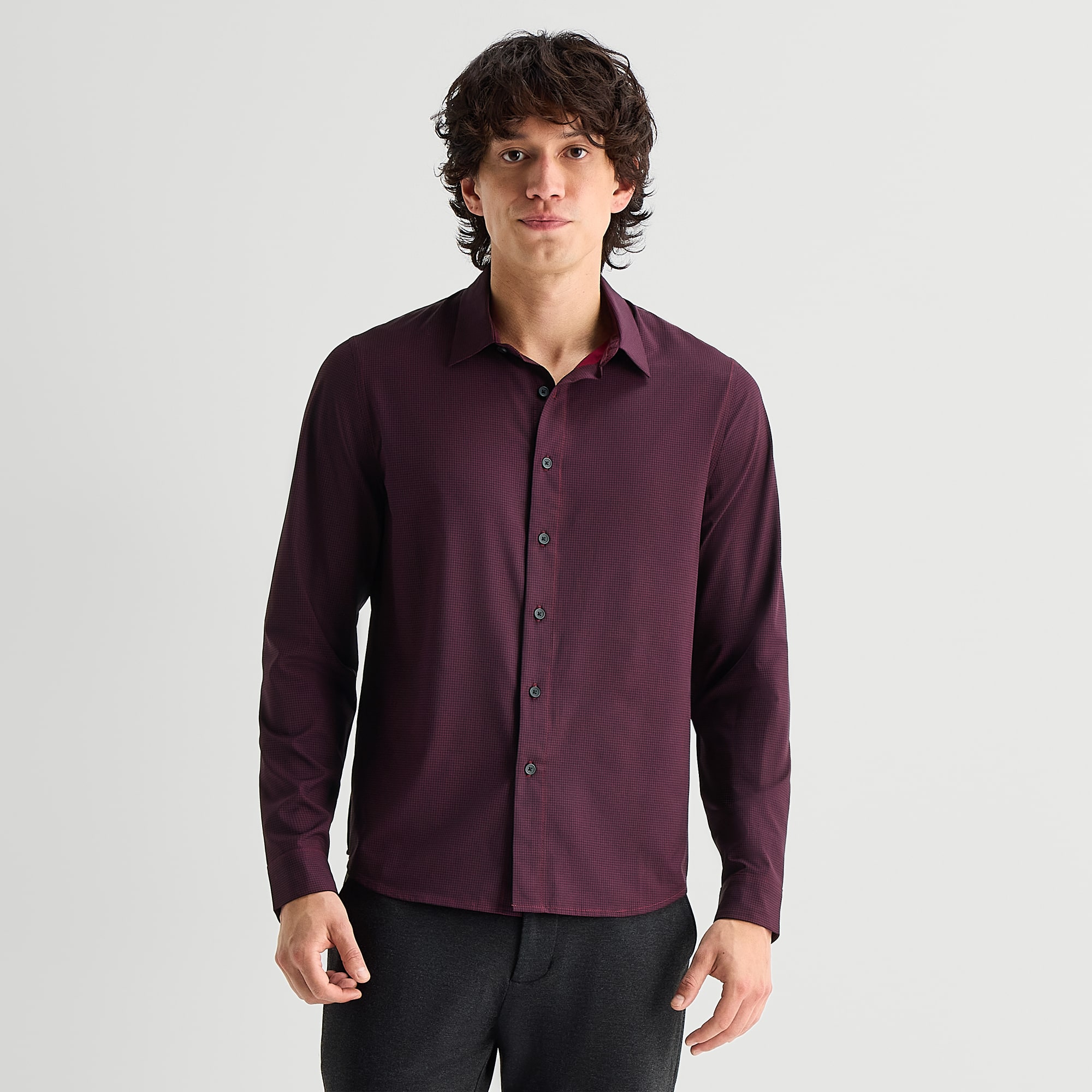 Stylus Mens Long Sleeve Classic Fit Button-Down Shirt