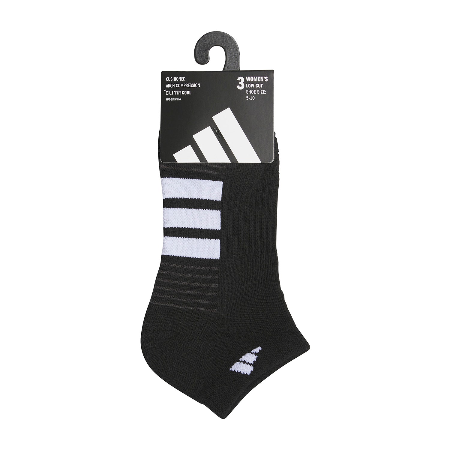 adidas Womens 3 Pair Low Cut Socks