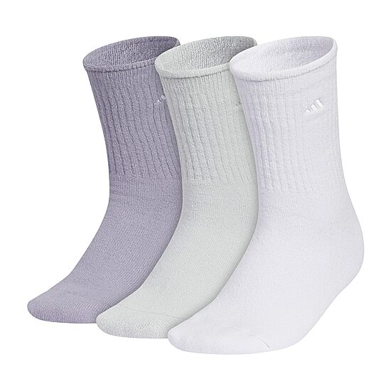 adidas Womens 3 Pair Crew Socks