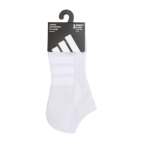adidas Womens 3 Pair No Show Socks