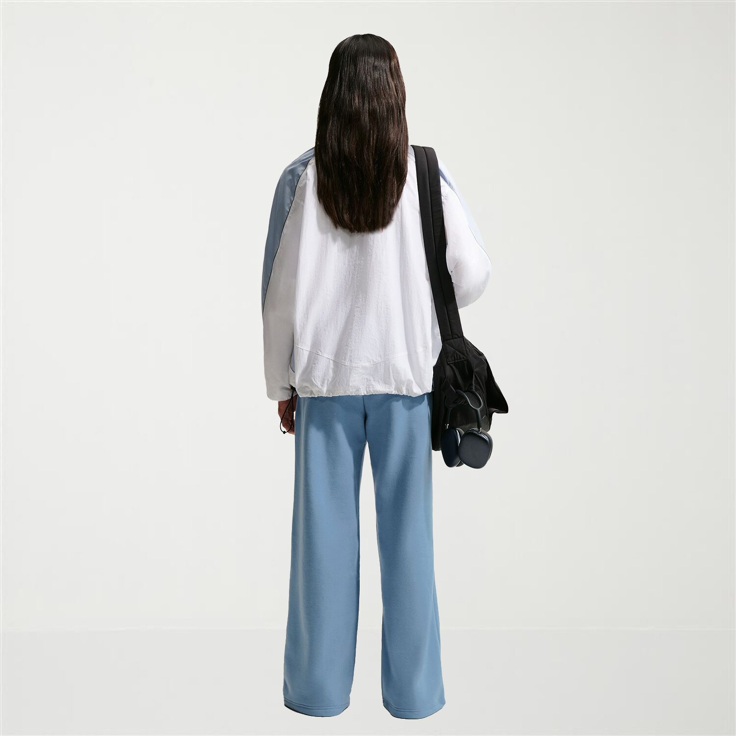 Nike Studio Womens Wide Leg Mid Rise Regular Fit Fleece Sweatpant
