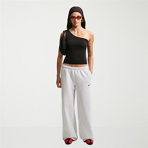 Nike Womens Wide Leg Mid Rise Regular Fit Active Jogger Pant In Gray