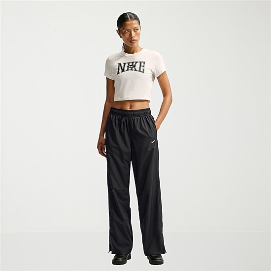 Nike Womens Straight Mid Rise Regular Fit Track Pant