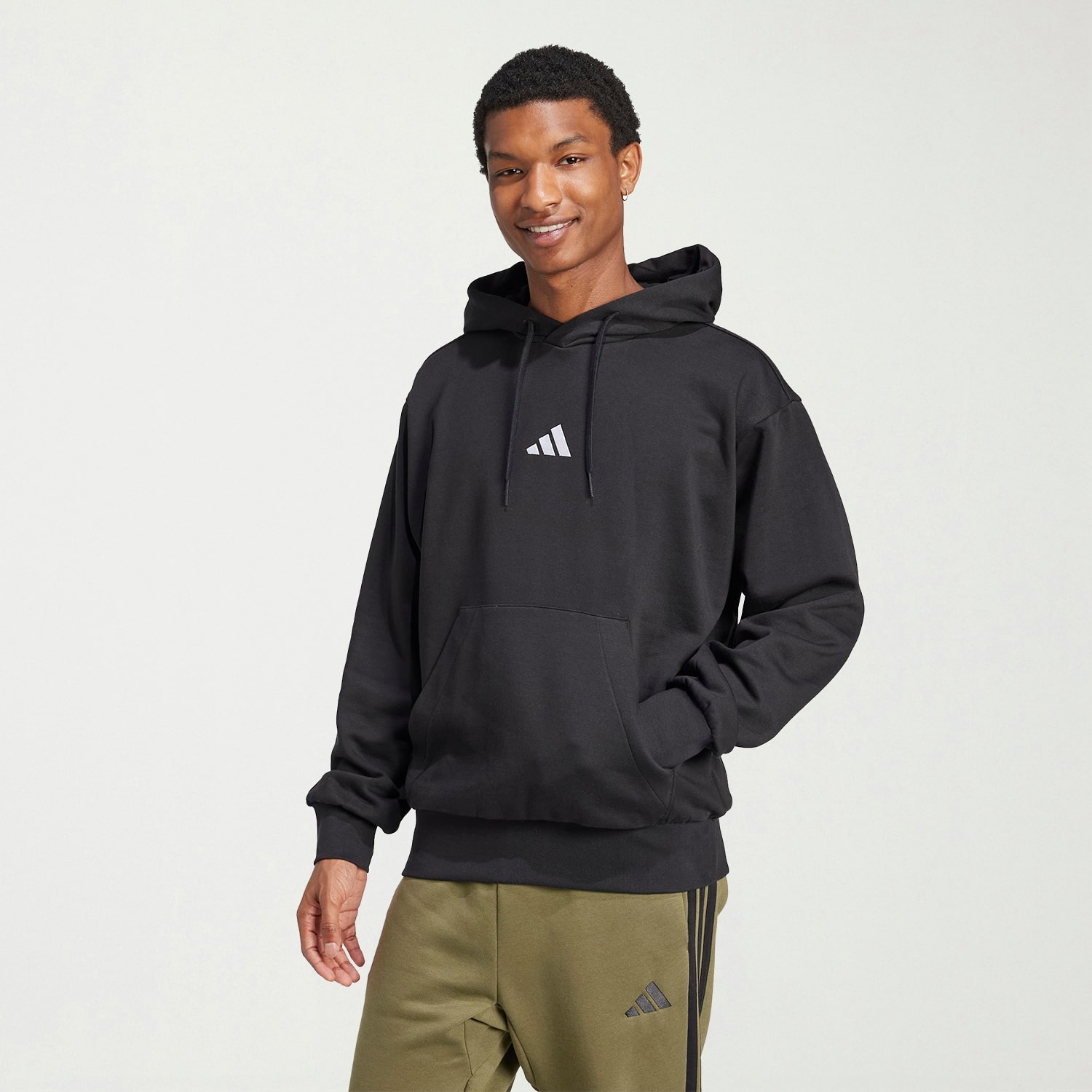 adidas Feel Cozy Mens Long Sleeve Fleece Active Big and Tall Hoodie