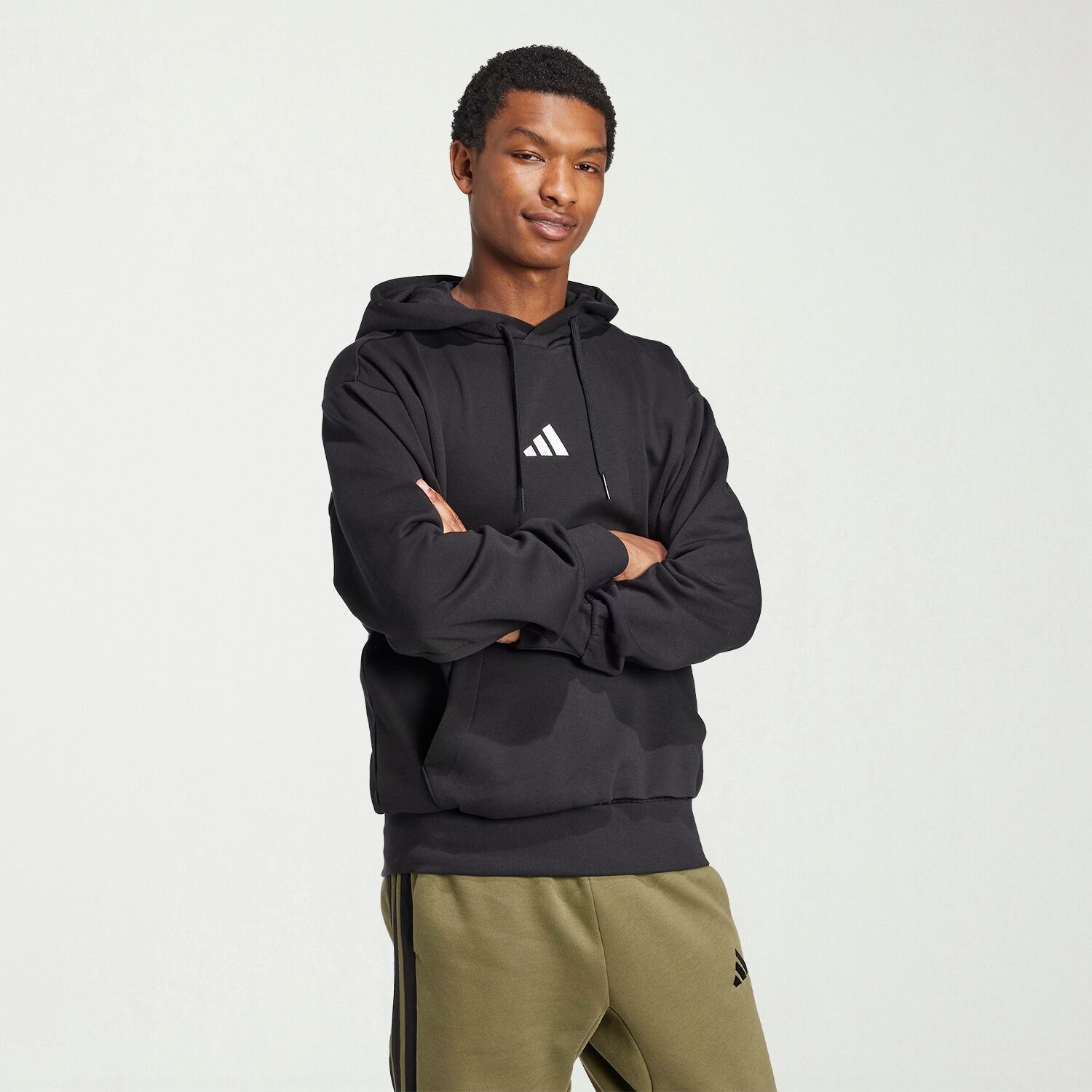 adidas Feel Cozy Mens Long Sleeve Fleece Active Big and Tall Hoodie